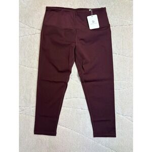 Bubblelime High Waist Leggings Burgundy Size XL New With Tags